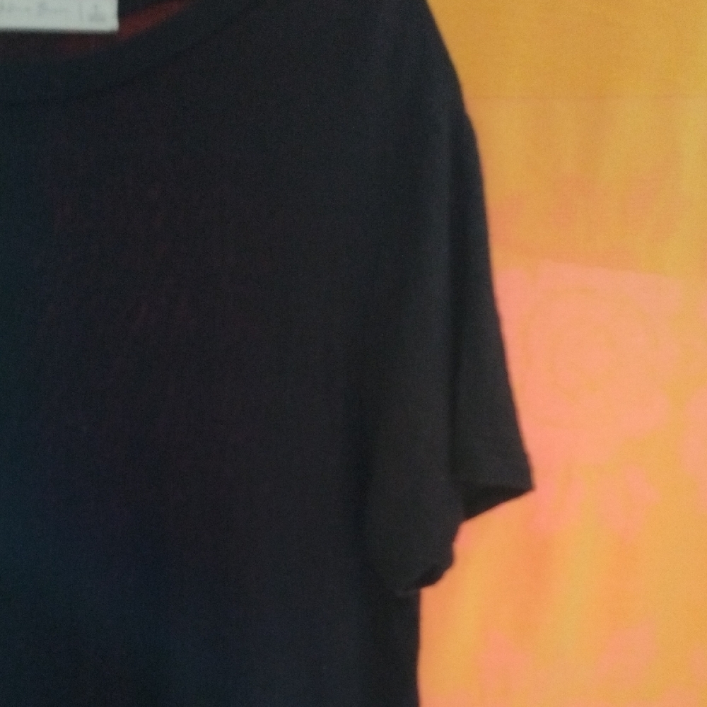 Active Basic Label Black Short Sleeve Casual T'-S… - image 8